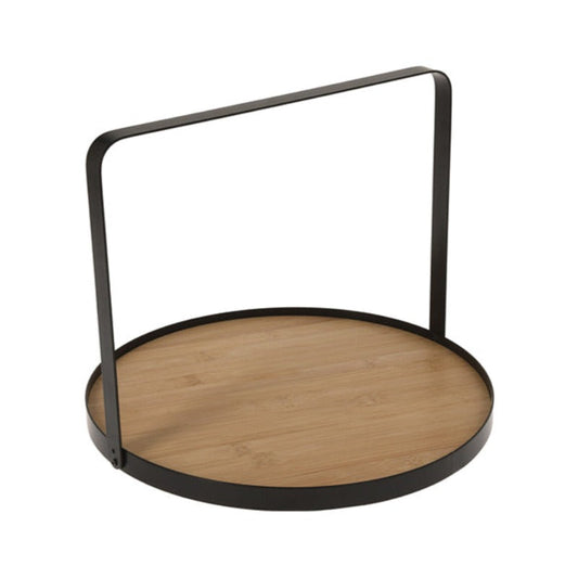 Serving Tray Bamboo With Metal