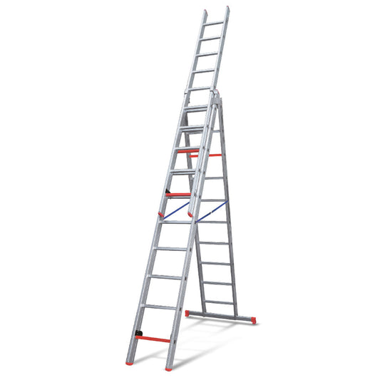 Aluminium Industrial Ladder 3*20 Stpes (3*6Mt) - A Type Premium