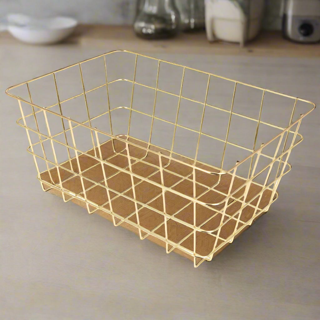 Basket 300x210x140mm Gold