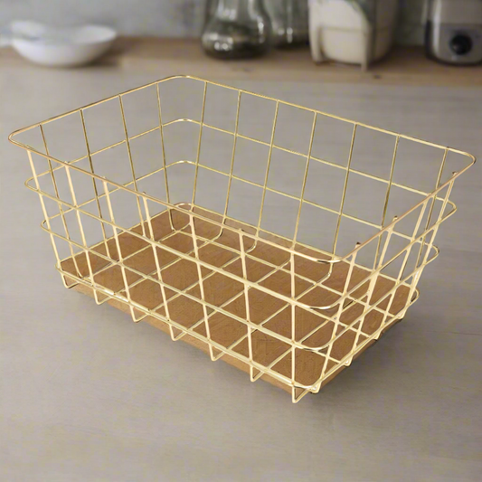 Basket 300x210x140mm Gold