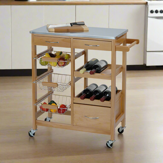 Wooden Kitchen Trolley