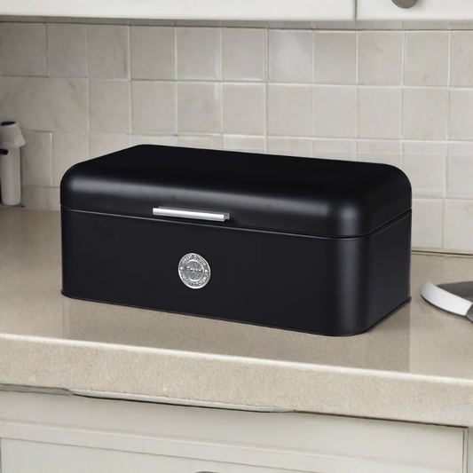 Bread Bin Metal Black