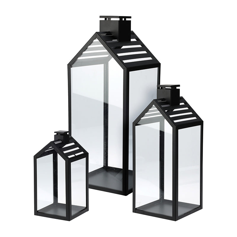 Lantern Metal Black (Set of 3)