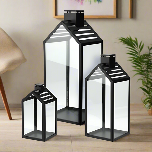 Lantern Metal Black (Set of 3)