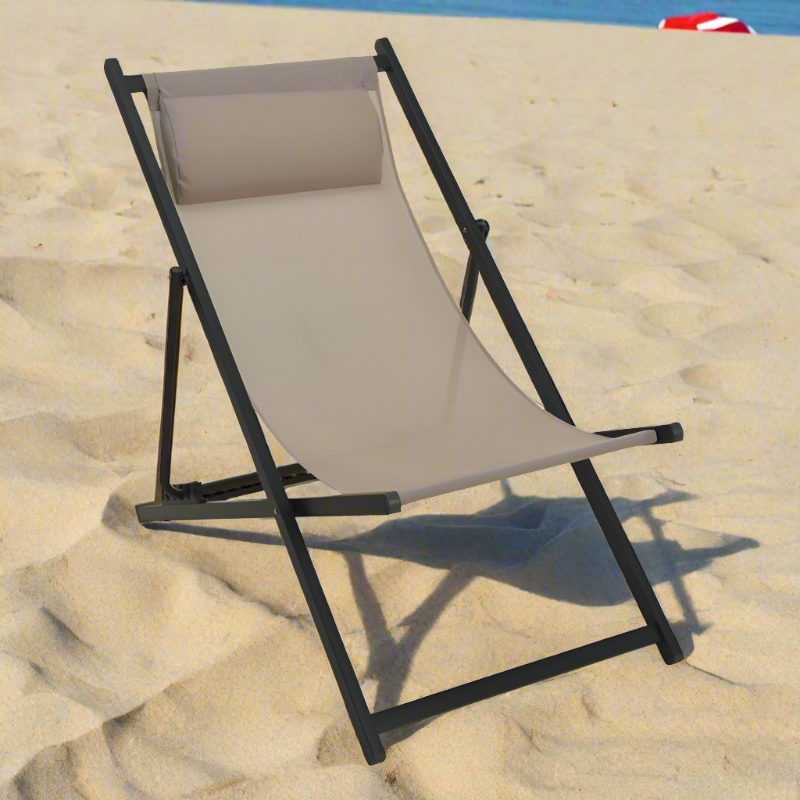 Folding Chair With Pillow Woven Poly