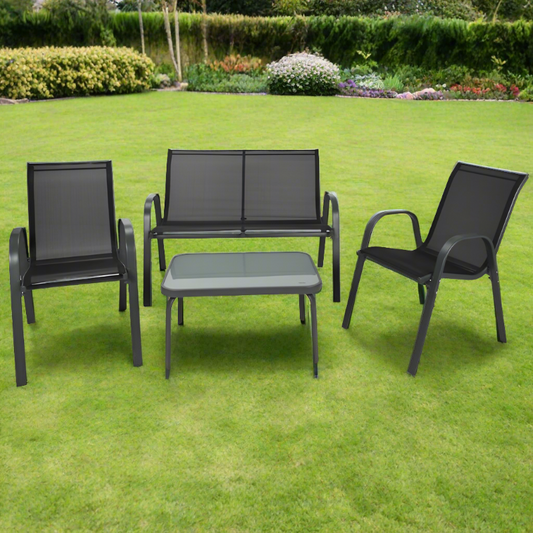 Garden Furniture Set Dark Grey (Set of 4)