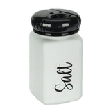 Glass Spice Jar White & Black