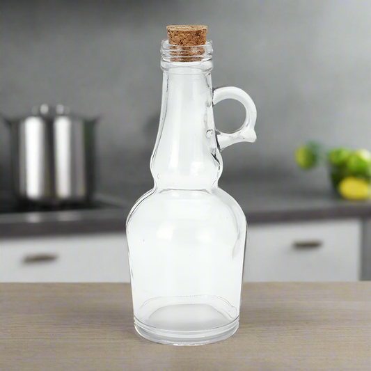 Oil & Vinegar Glass Bottle With Cork Lid (Set of 2)