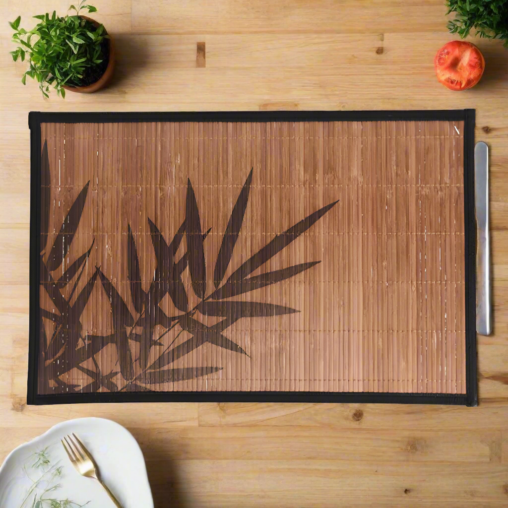 Placemat Bamboo With Black Rim