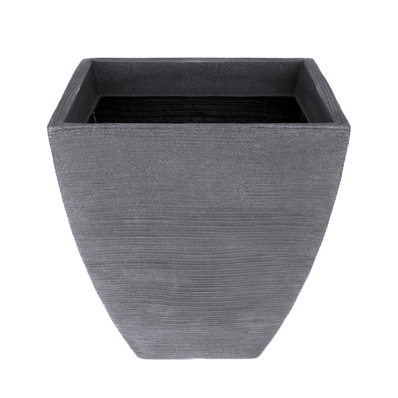 Planter Ribbed Light Grey