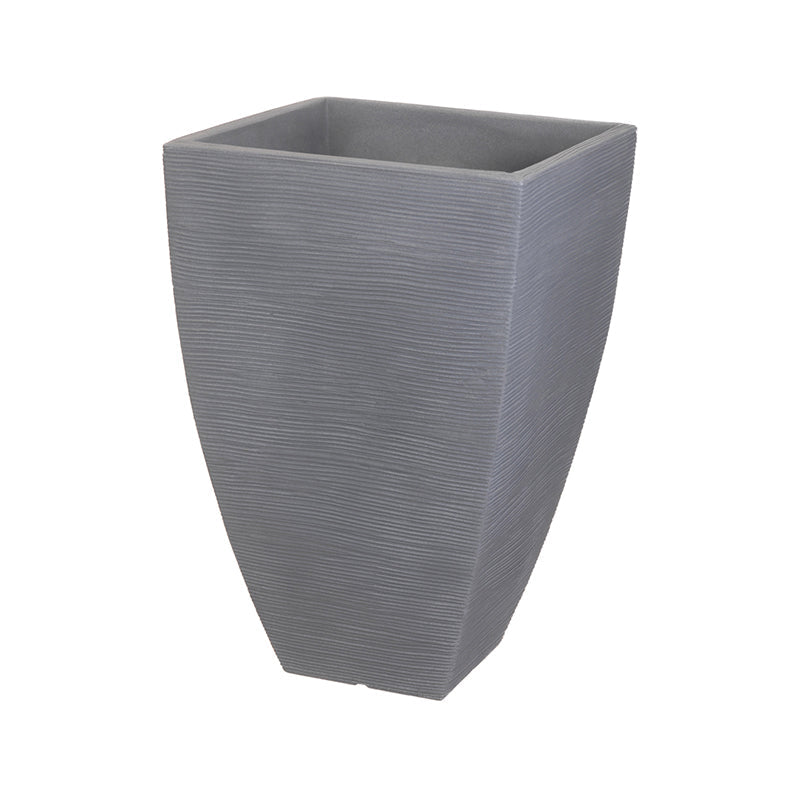 Planter Ribbed Quad Grey