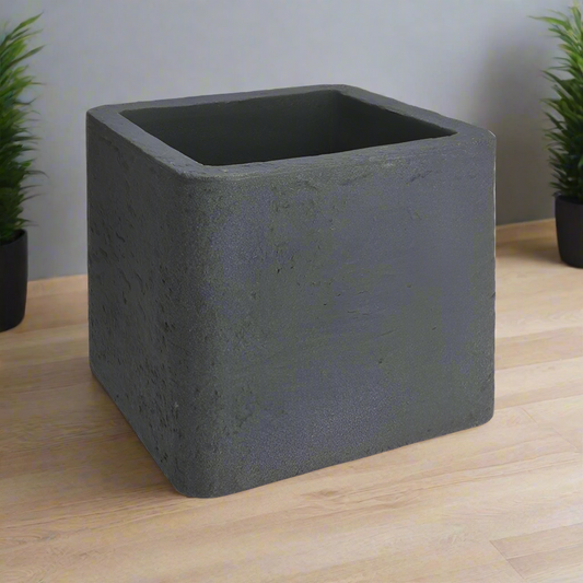 Planter Stone Square Light Grey