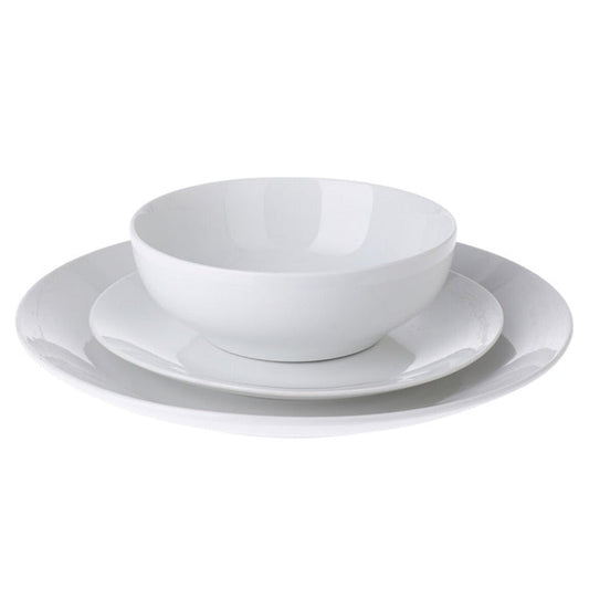 Porcelain Dinner Set White (Set of 12)