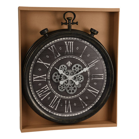 Rotating Wall Clock Roman Black