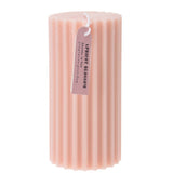 Scented Candle Pillar Ribbed