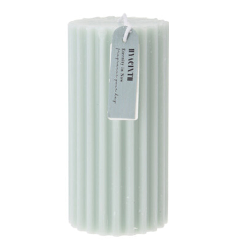 Scented Candle Pillar Ribbed