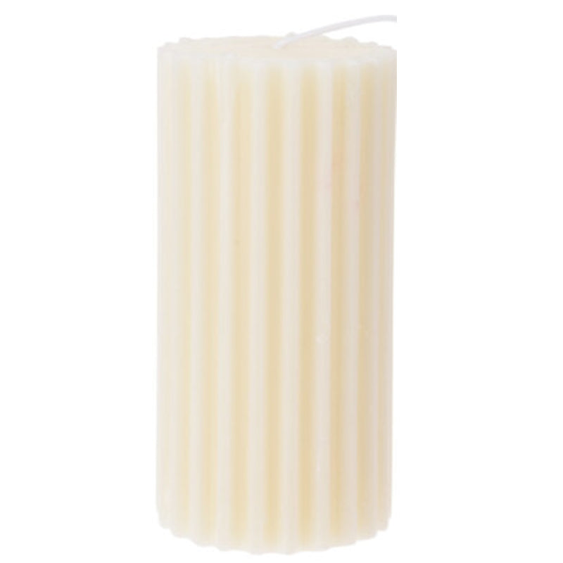 Scented Candle Pillar Ribbed