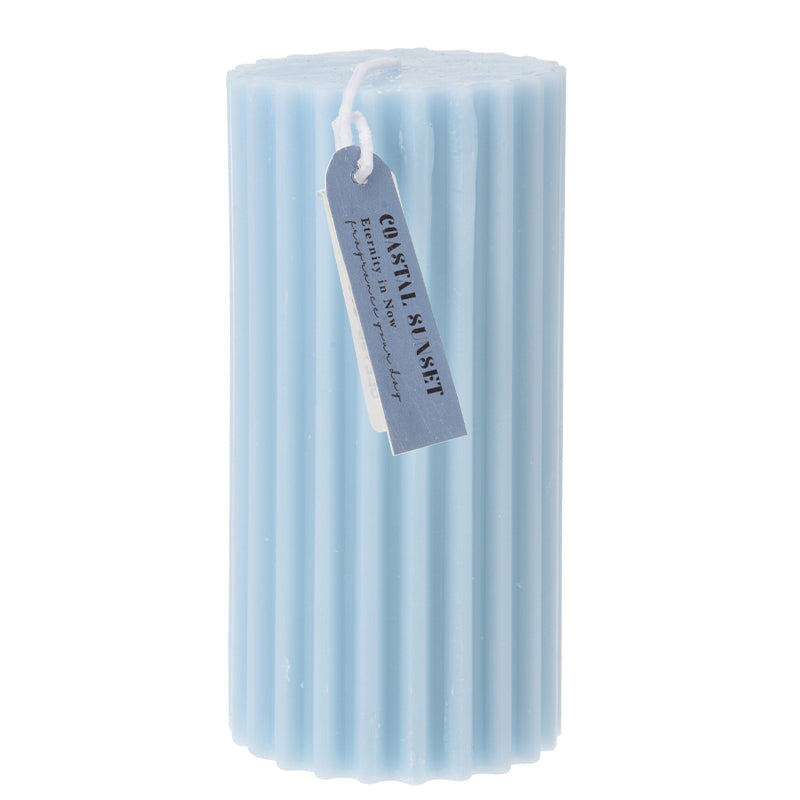 Scented Candle Pillar Ribbed