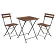 Bistro Set Black Frame 3pcs