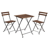 Bistro Set Black Frame 3pcs