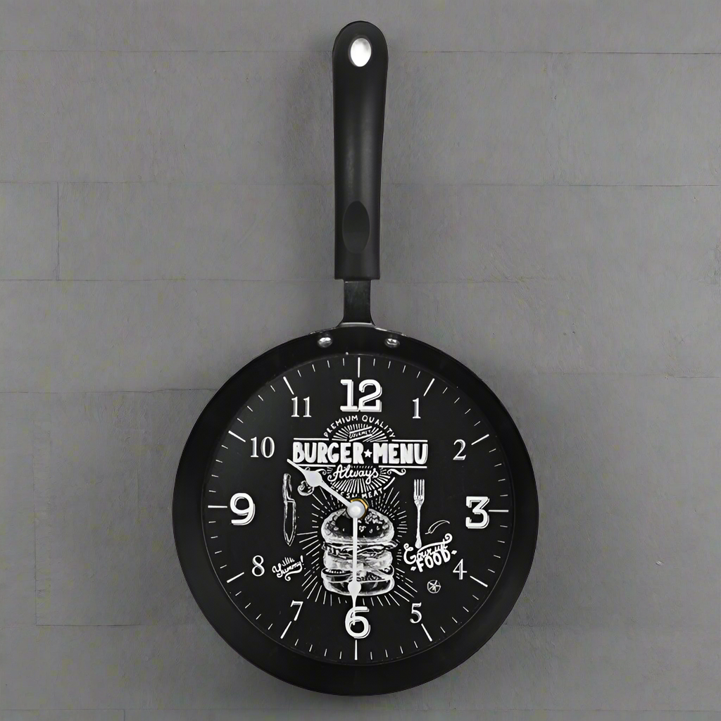 Wall Clock Frying Pan Style