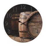 Wall Clock MDF Bistro Theme 33cm