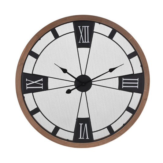 Wall Clock Wood Metal