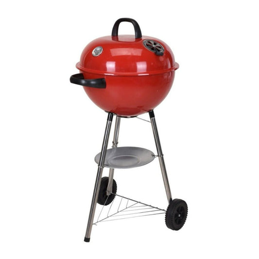 Charcoal BBQ Grill Spherical Red