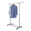 Single Garment Rack With Extendable Bars & Wire Shelf