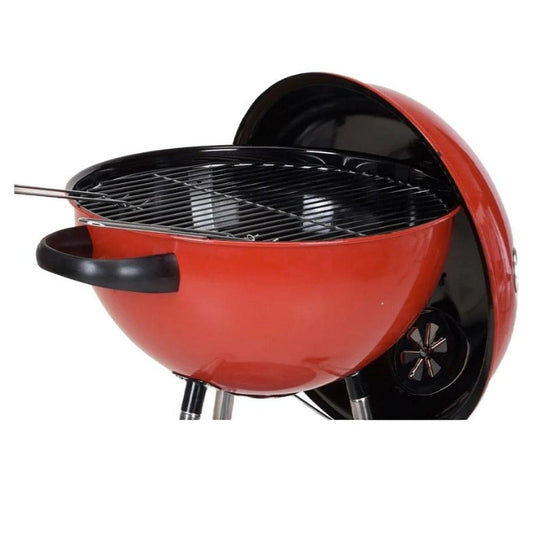 Charcoal BBQ Grill Spherical Red