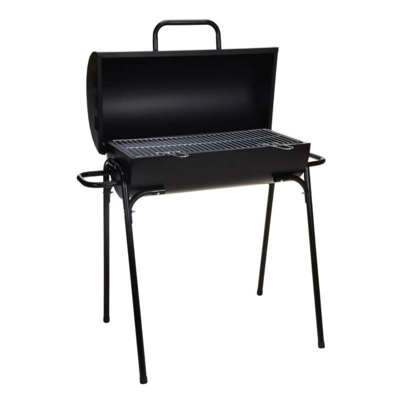 Charcoal BBQ Grill Cylinder Black