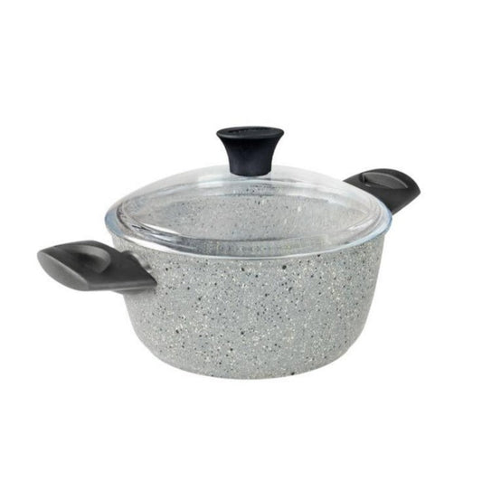 Dura Induction Dutch Oven With Duo Handles & Glass Lid 24cm