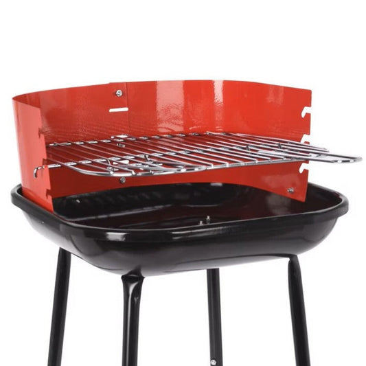 Charcoal BBQ Grill Red & Black