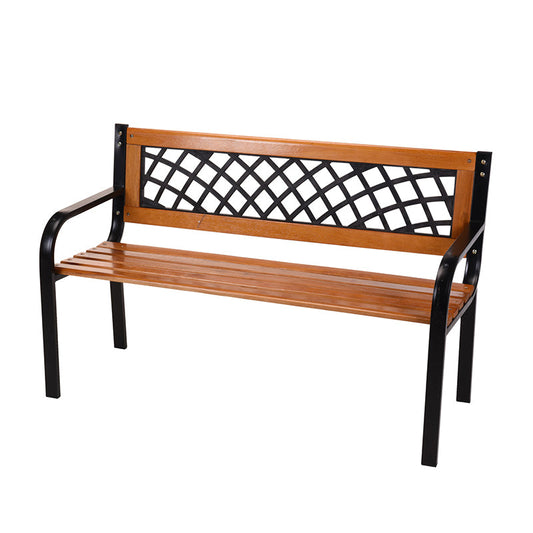 Bench Wood Black Frame