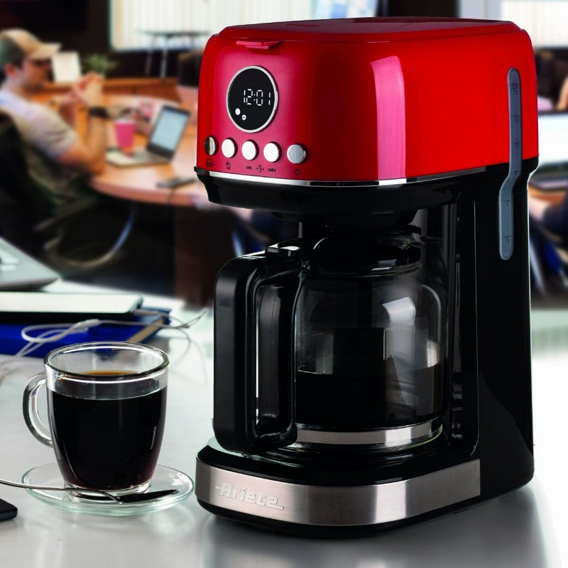 Modern Red Filter Coffee Machine