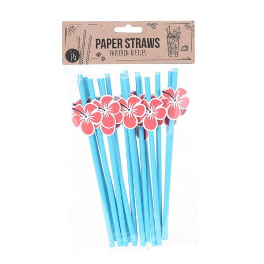 Drinking Paper Straw Set 16Pcs